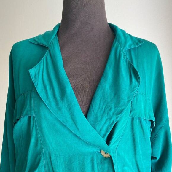 *Vintage* Ellen Tracy sz 4 Long sleeve  100% Silk 80s blazer - Picture 2 of 8